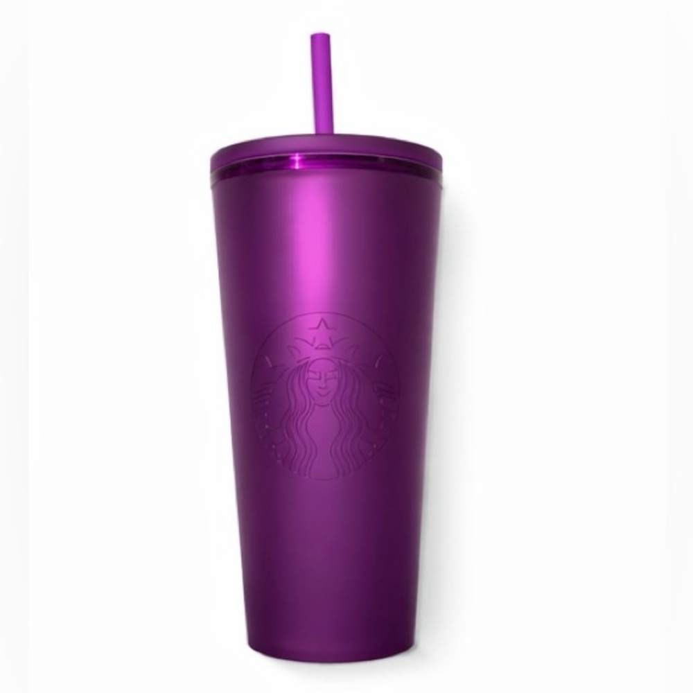 Starbucks Purple Tumbler with Straw